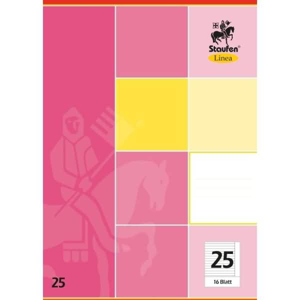 Schulheft Linea A4 16 Blatt liniert mit Rand
