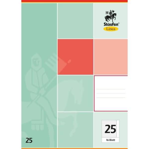 Schulheft Linea A4 16 Blatt liniert mit Rand