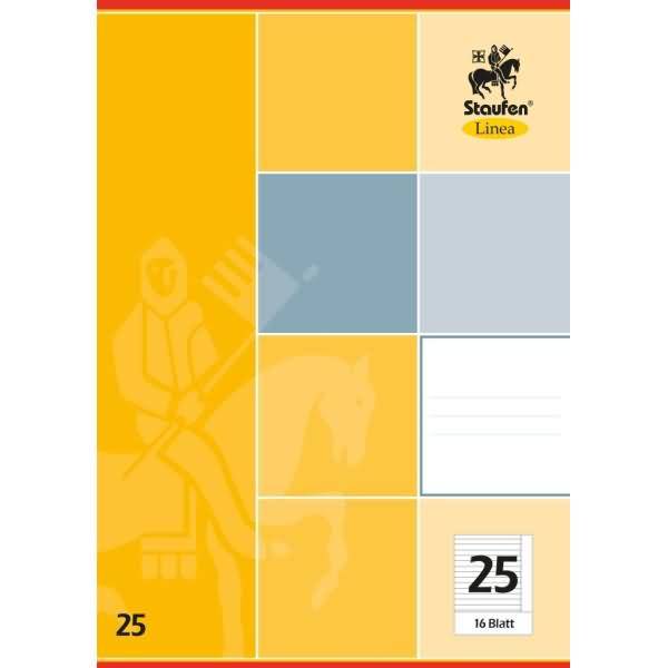 Schulheft Linea A4 16 Blatt liniert mit Rand