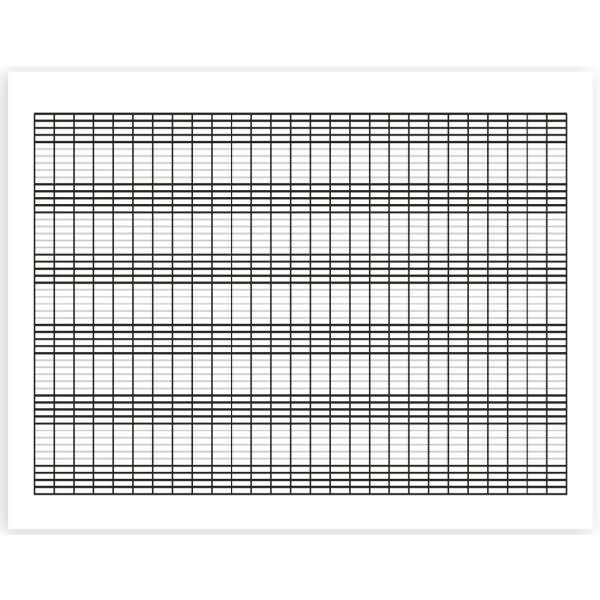 Notenheft Premium A5 quer 8 Blatt Lineatur 6