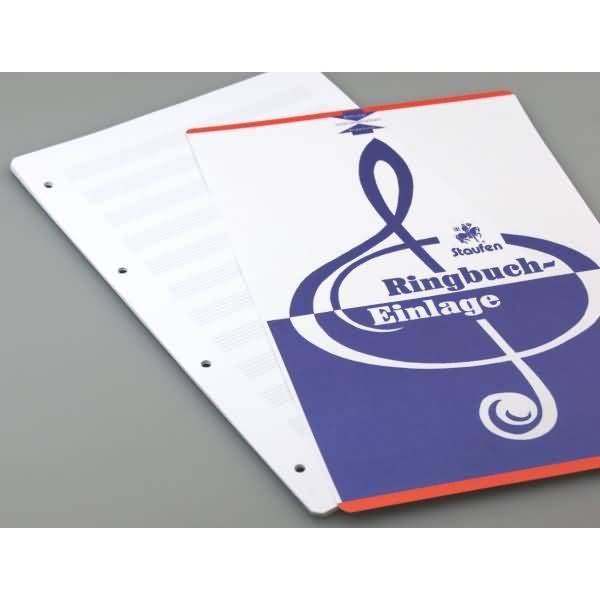 Ringbucheinlage A4 20 Blatt Notenlinen 12 Systeme