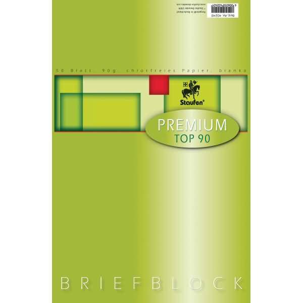 Briefblock Premium A4 50 Blatt blanko 90g/qm weiß