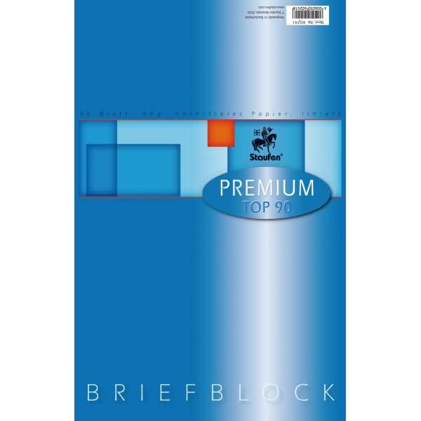 Briefblock Premium A4 50 Blatt liniert 90g/qm weiß