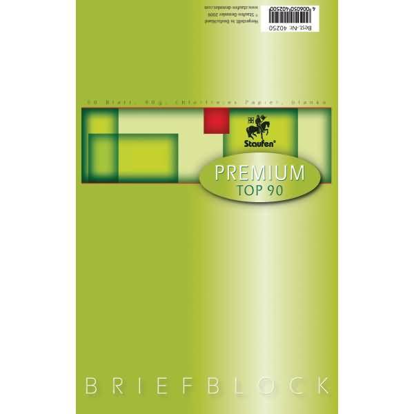 Briefblock Premium A5 50 Blatt blanko 90g/qm weiß