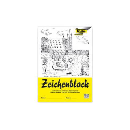 folia Zeichenblock, DIN A3, 120 g/qm, 10 Blatt