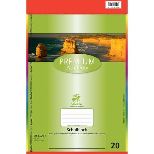 Schulblock Premium A4 50 Blatt blanko