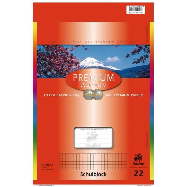 Briefblock Premium A4 gelocht kariert 50 Blatt