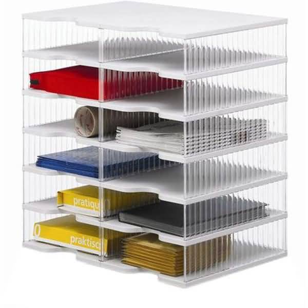 Postverteilstation styropost Grundeinheit 12 Fächer grau/transparent