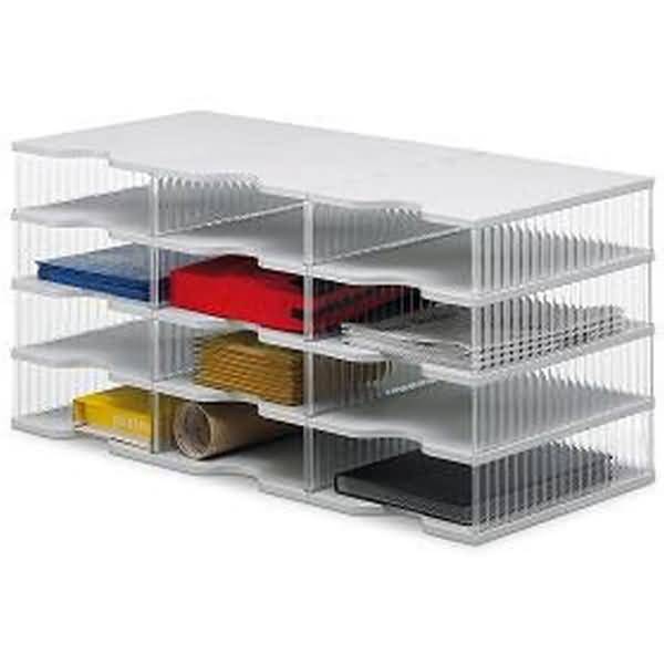 Postverteilstation styropost Grundeinheit 12 Fächer grau/transparent