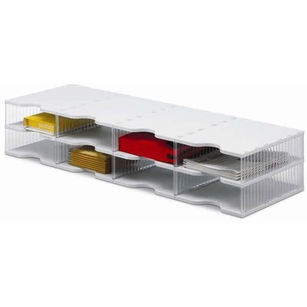 Postverteilstation styropost Grundeinheit 8 Fächer grau/transparent