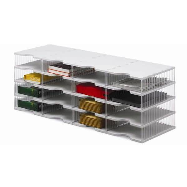 Postverteilstation styropost Grundeinheit 16 Fächer grau/transparent