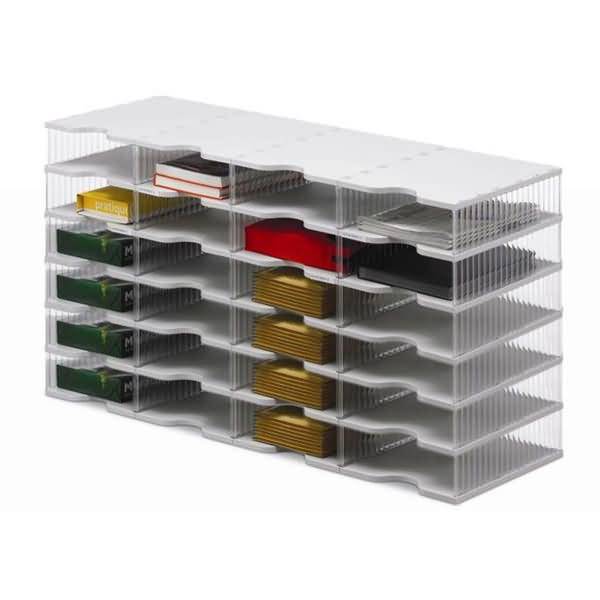 Postverteilstation styropost Grundeinheit 24 Fächer grau/transparent