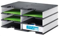 styro styrodoc duo - Polystyrol - Schwarz - Weiß - 6 Schublade(n) - 485 mm - 223