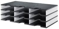 styro styrodoc trio - Polystyrol - Schwarz - Weiß - 9 Schublade(n) - 723 mm - 22
