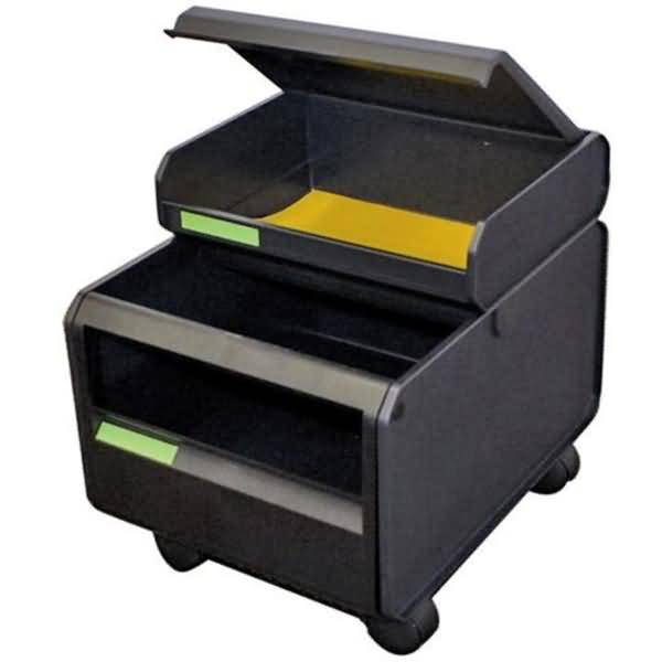 Abfallbehälter styrotrend Rollboy 1 Behälter + Nasseinsatz anthrazit