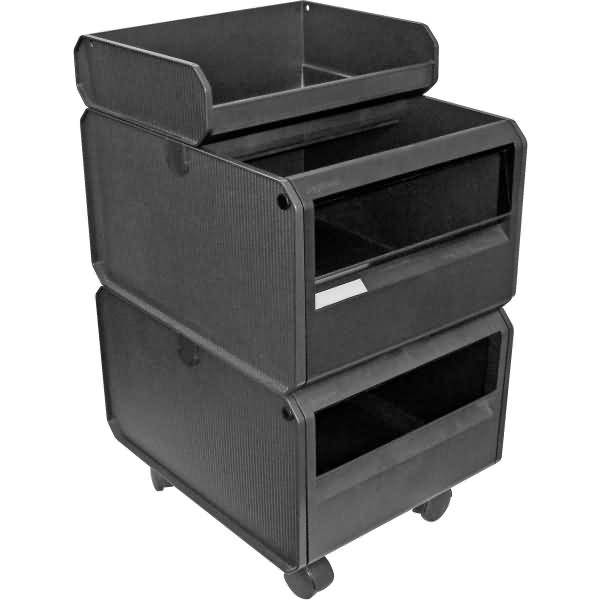Abfallbehälter styrotrend Rollboy 2 Behälter + Nasseinsatz (o. Deckel) anthrazit