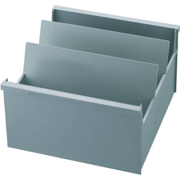 Karteitrog A4 quer öko-grau