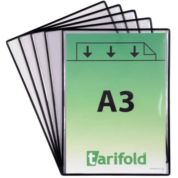 Klarsichttafel standard A3 schwarz 5 Stück