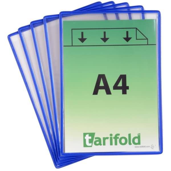 Klarsichttafel standard A4 blau 5 Stück