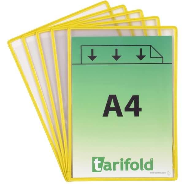 Klarsichttafel standard A4 gelb 5 Stück