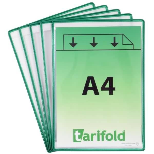 Klarsichttafel standard A4 grün 5 Stück
