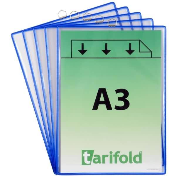 Hängetafeln A3 hoch blau 5 Stück