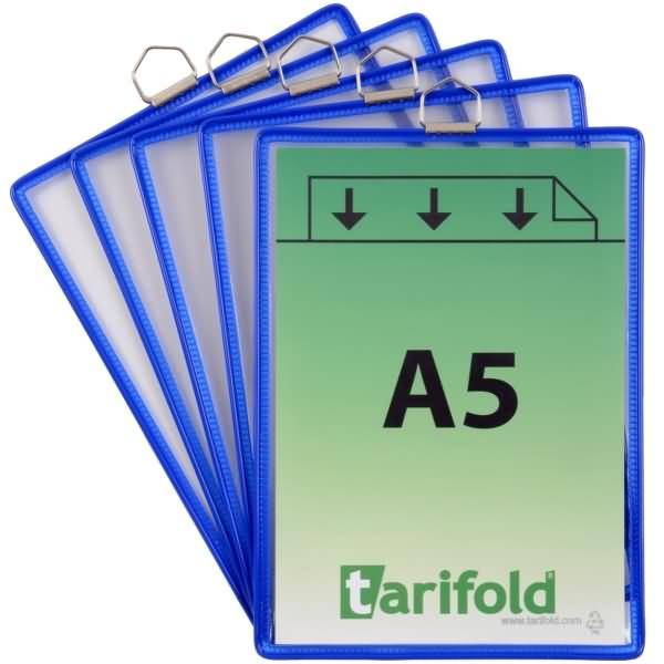 Hängetafeln A5 hoch blau 5 Stück
