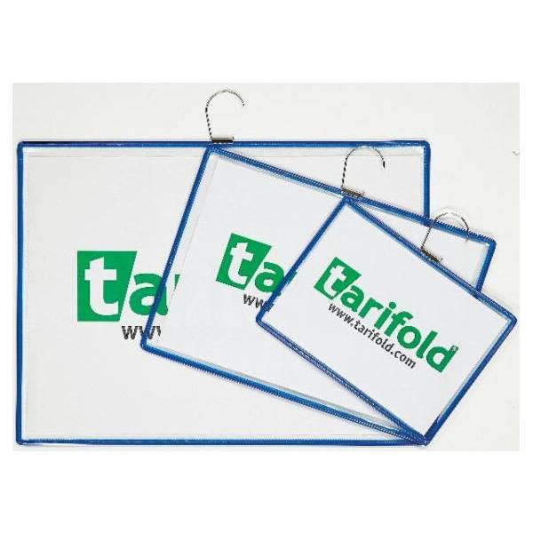 Sichttafel A3 quer mit Haken blau 5 Stück