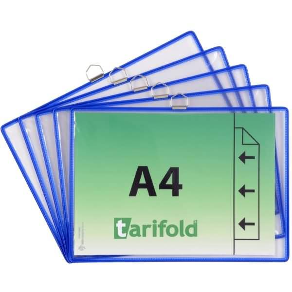 Hängetafeln A4 quer blau 5 Stück