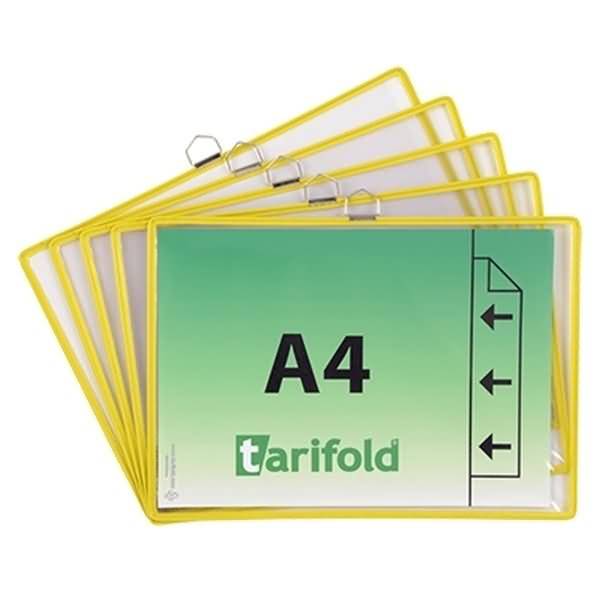 Hängetafeln A4 quer gelb 5 Stück