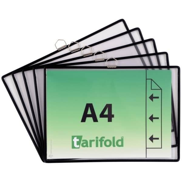 Hängetafeln A4 quer schwarz 5 Stück