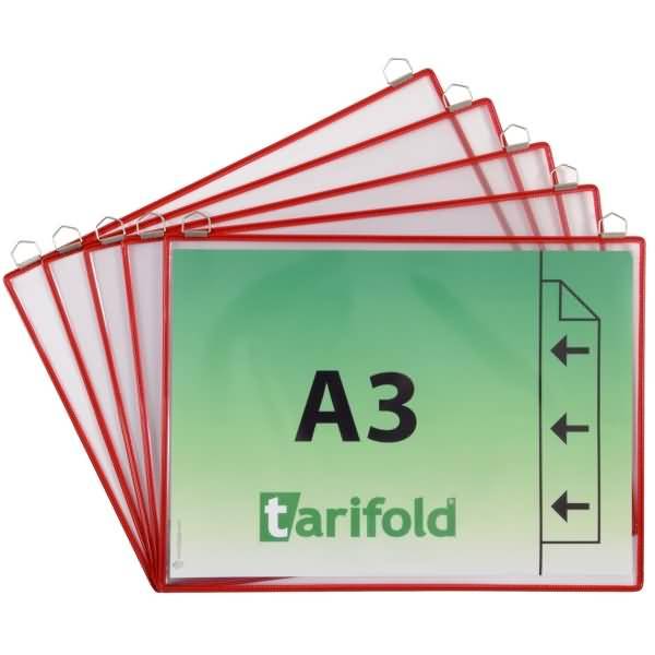 Hängetafeln A3 quer rot 5 Stück