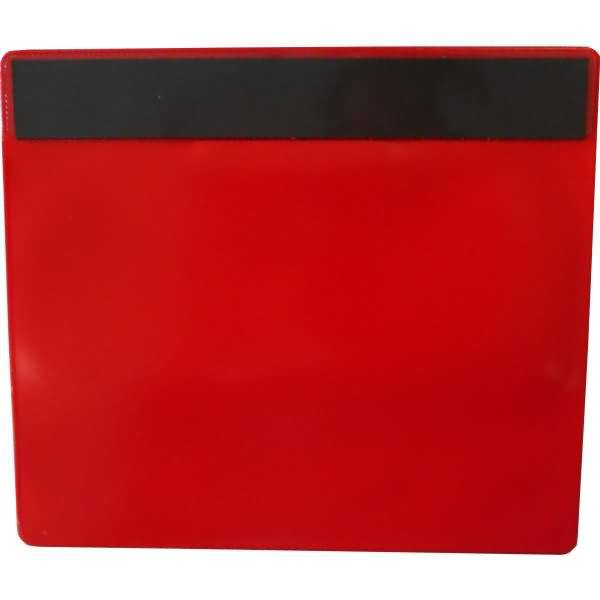 Kennzeichnungshülle A4 quer rot magnetisch PVC VE=10 Stück