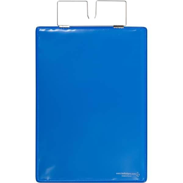 Kennzeichnungshülle A4 blau PVC mit Haltedraht VE=10 Stück