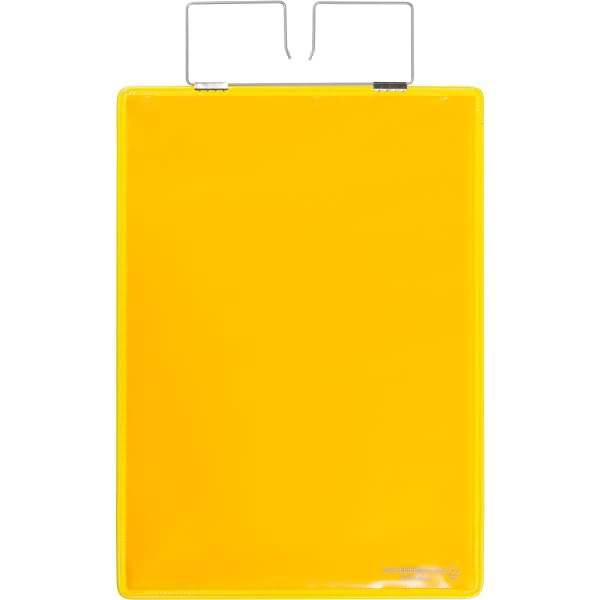 Kennzeichnungshülle A4 gelb PVC mit Haltedraht VE=10 Stück