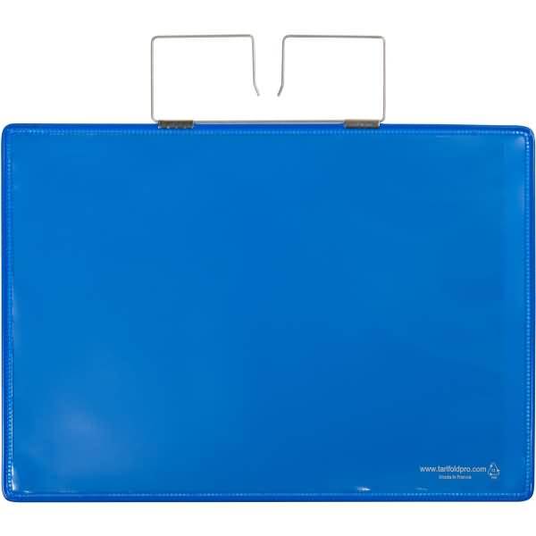 Kennzeichnungshülle A4 quer blau PVC mit Haltedraht VE=10 Stück