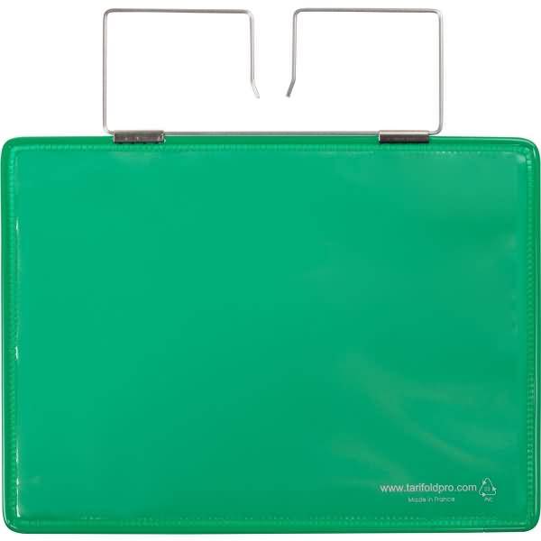 Kennzeichnungshülle A5 quer grün PVC mit Haltedraht VE=10 Stück