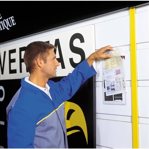 Sichtrahmen Kang easy clic A4 selbsthaftend mit Magnetverschluss sortiert 5 Stück