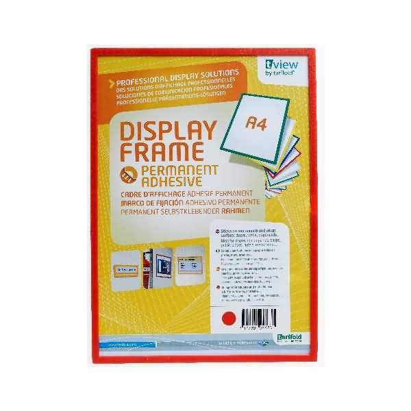 Inforahmen A4 selbstklebend Kunststoff 1 Stück rot