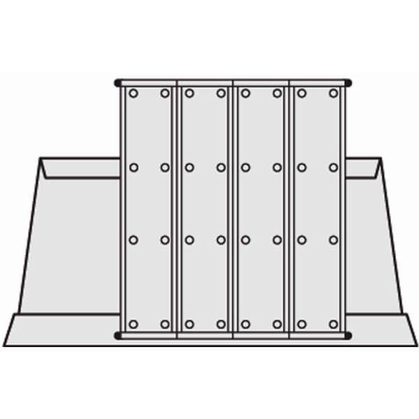 Sichttafelständer montiert grau Metall leer für 40 Tafeln A3