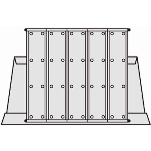 Sichttafelständer montiert grau Metall leer für 50 Tafeln A3