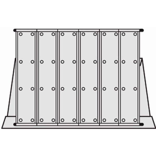 Sichttafelständer montiert grau Metall leer für 60 Tafeln A5