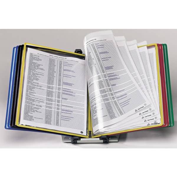 Sichttafelständer A4 Fold Five mit 10 Sichttafeln farbig sortiert