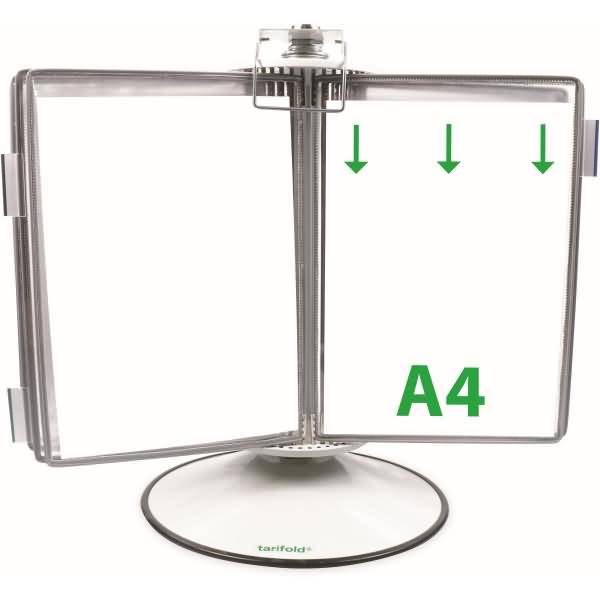 Sichttafelständer A4 grau Metall mit 40 Sichttafeln grau