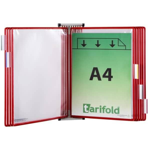 Wandsichttafelsystem A4 10 Sichttafeln rot