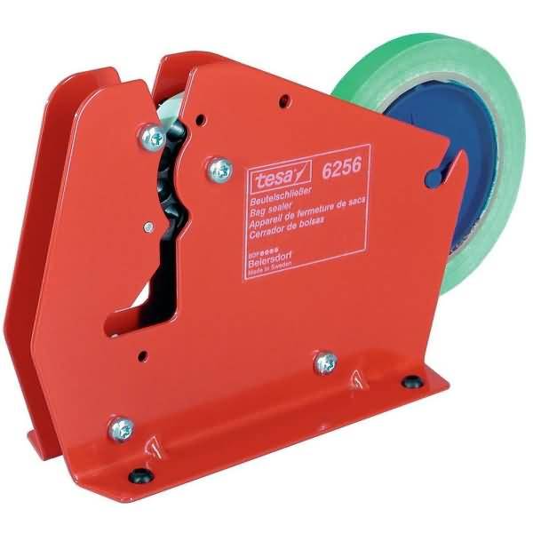 Abroller für Klebeband Beutelverschluss 12mm rot