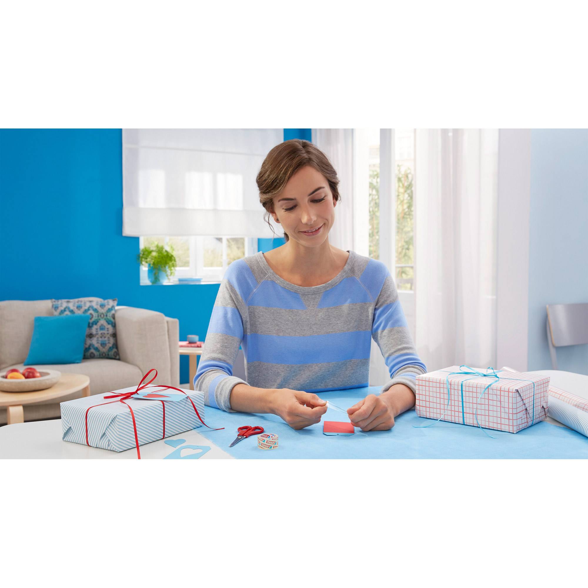 Tesafilm - Büro-Klebeband - 15 mm x 33 m - Polypropylenfolie - transparent (Packung mit 10)