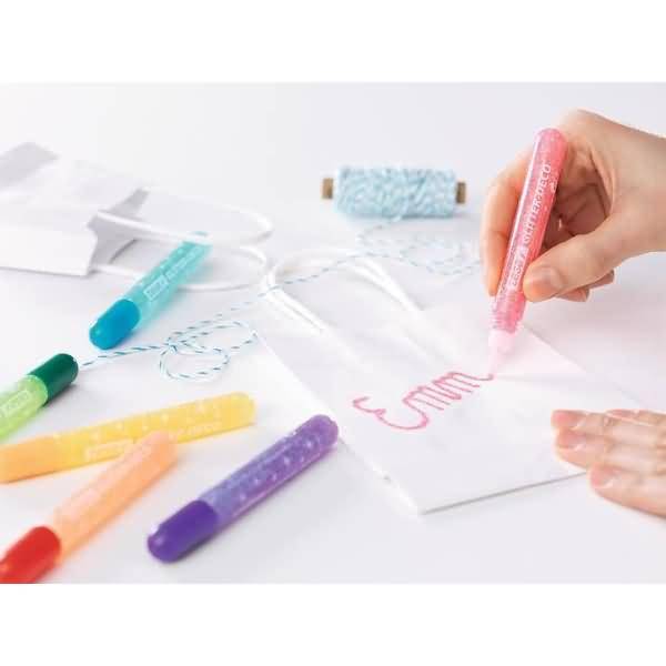 Glitzerkleber -Glitter-Deco- bunt 6 Tuben a 10 ml