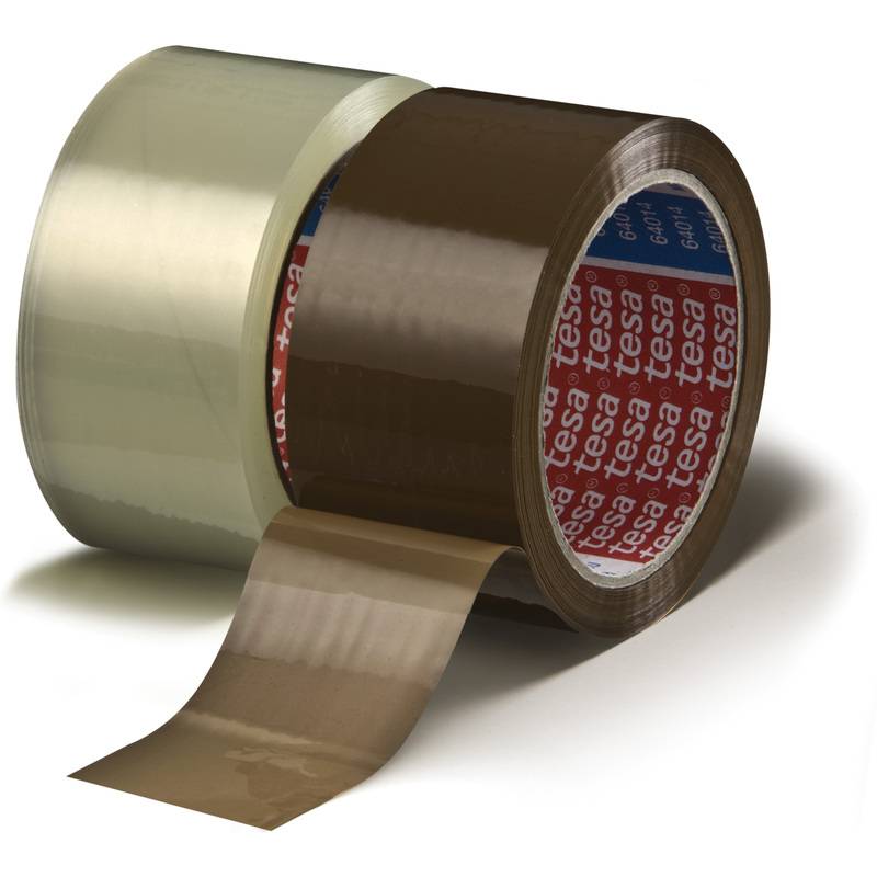 tesa Verpackungsklebeband 64014, 50 mm x 66 m, braun