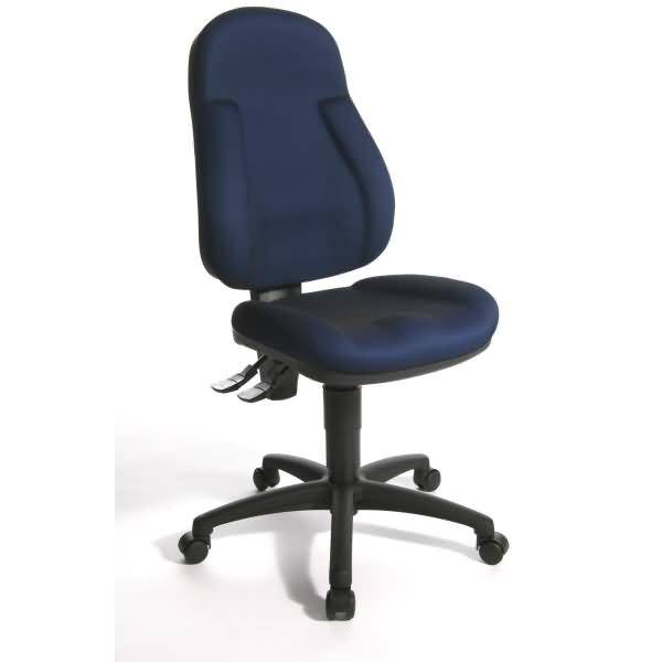 Bürodrehstuhl Wellpoint 10 blau ohne Armlehnen